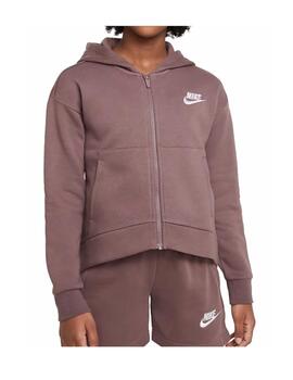 Chaqueta NIke Sportswear Club Niña Marron