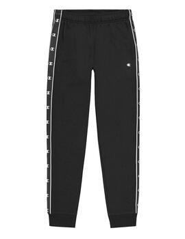Pantalón Champion Puño Hombre Negro/Blanco