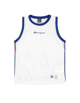 Camiseta Champion USA Tank Hombre Blanco/Marino