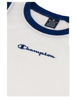 Camiseta Champion USA Tank Hombre Blanco/Marino