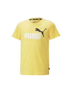 Camiseta Puma ESS+ Col Logo Jr Amarillo