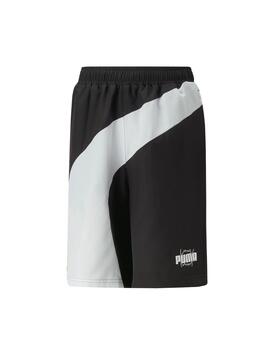 Short Puma Basketball Clyde Junior Negro/Blanco