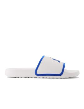 Chancla Lecoq U Slide Binding Blanco y Azul