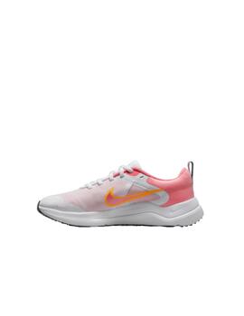 Zapatilla Nike Downshifter 12 NN GS Blanco/Coral