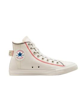 Zapatilla Converse All Star Alta Lona Vintage Blanco