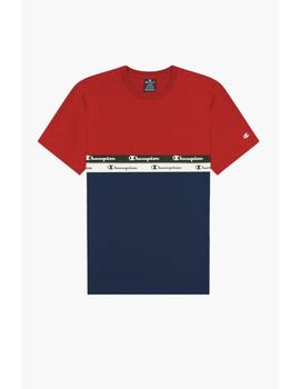 Camiseta Champion para niños roja y marino