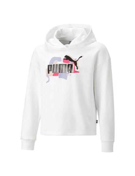 Sudadera Puma Hoodie ESS Blanca 