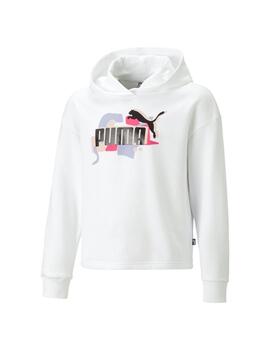 Sudadera Puma ESS+ Street Art Niña Blanca