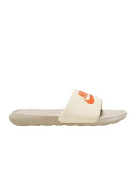 Chancla Nike M Victori One Slide Beige/Naranja