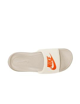 Chancla Nike M Victori One Slide Beige/Naranja