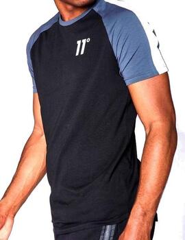 Camiseta 11º Muscle Fit marino y gris