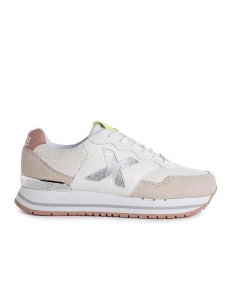 Zapatilla Munich Dash Sky 10 Mujer Blanca/Plata