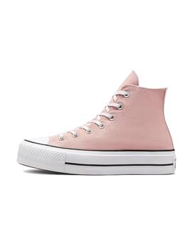 Converse Plataforma Alta Lona Rosa