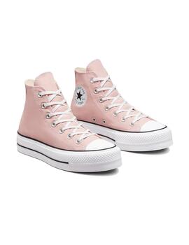 Converse Plataforma Alta Lona Rosa