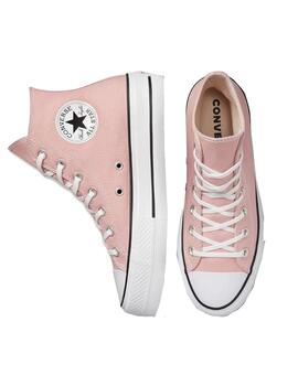 Converse Plataforma Alta Lona Rosa
