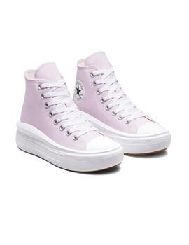 Zapatilla Converse W Move Alta Lona Lila