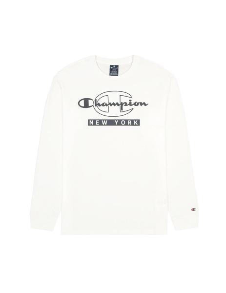 Champion para hombre de manga larga blanca