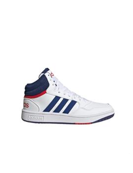 Zapatilla Adidas Hoops Mid 3.0 K Blanco/Azul