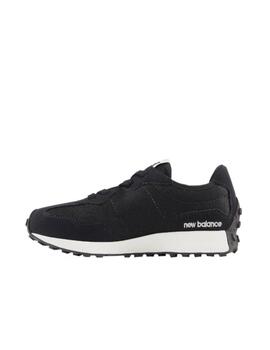 Zapatilla NB 327CBW Bungee Lace PS Negro/Blanco