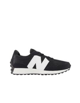 Zapatilla NB 327CBW Bungee Lace PS Negro/Blanco