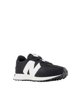 Zapatilla NB 327CBW Bungee Lace PS Negro/Blanco