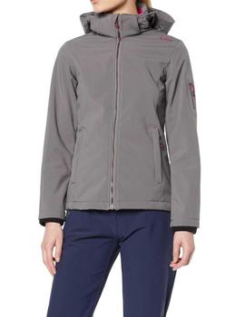 Cazadora CMP Softshell Zip Mujer Gris