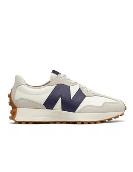 Zapatilla New Balance W 327 Piel Beige/Azul Marino