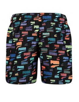 Bañador Puma Swim M-Length Niño Negro/Multi