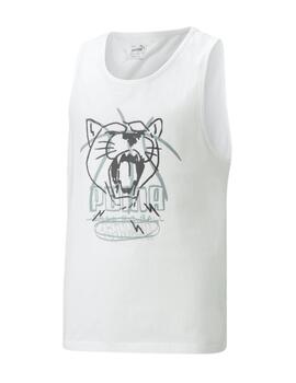 Camiseta Puma Basketball Tank Niño Blanco