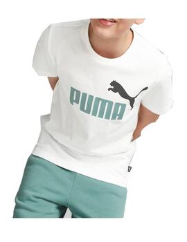 Camiseta Puma ESS 2 Col Logo Niño Blanca