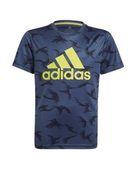 Camiseta Adidas Camo Niño Azul