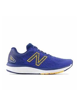 Zapatilla New Balance M Fresh Foam 680v7 Royal y Naranja