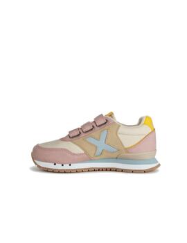 Zapatilla Munich Dash Kid VCO 151 Beige/Azul/Rosa