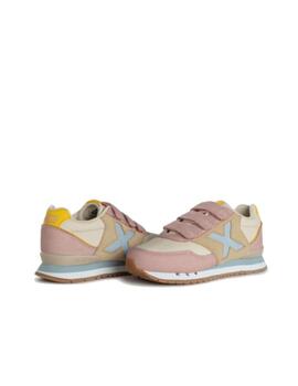 Zapatilla Munich Dash Kid VCO 151 Beige/Azul/Rosa