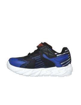 Zapatilla Skechers Lights Flex Glow Bolt Kids BKBL