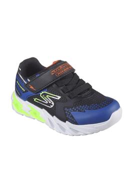 Zapatilla Skechers Lights Flex Glow Bolt Kids BKBL