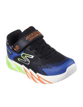 Zapatilla Skechers Lights Flex Glow Bolt Kids BKBL