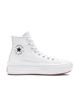 Zapatilla Converse W Move Alta Piel Blanco