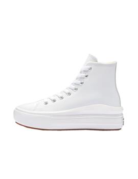 Zapatilla Converse W Move Alta Piel Blanco