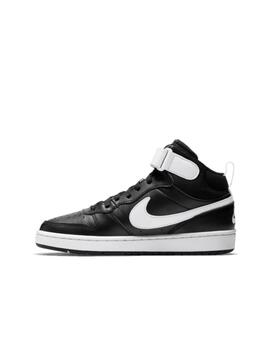 Zapatilla Nike Court Borough Mid2 GS Negro/Blanco