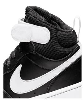 Zapatilla Nike GS Court Borough Mid2 Negro/Blanco