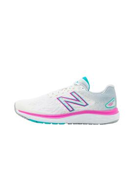 Zapatilla NB W Fresh Foam 680v7 Blanco/Lila