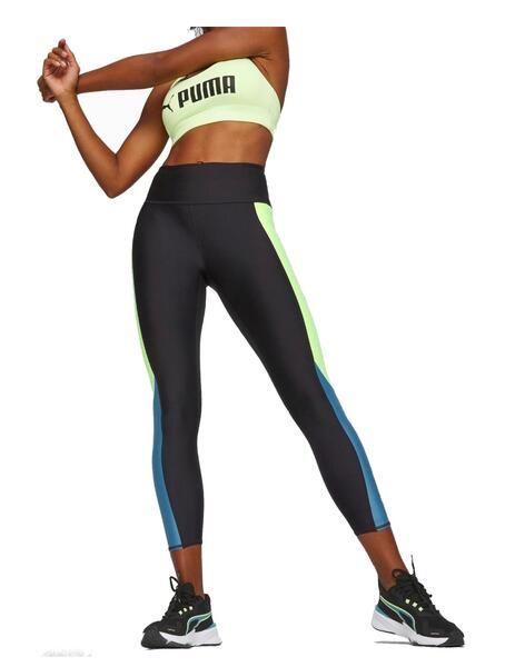 Leggings Puma FIT CB 7/8 Mujer Negro/Verde