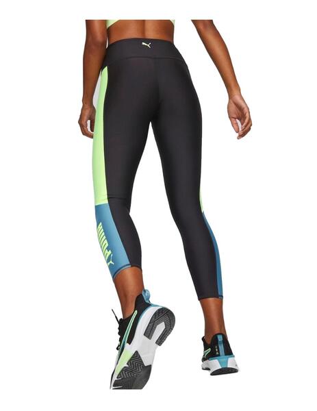 Leggings Puma FIT CB 7/8 Mujer Negro/Verde