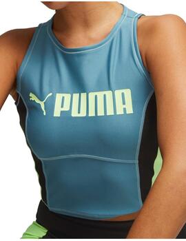 Top Puma FIT EVERSCULPN Mujer Negro/Verde