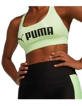 Top Puma Mid Impact Mujer Verde