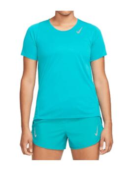 Camiseta Nike W Dri-Fit Race Turquesa/Reflective