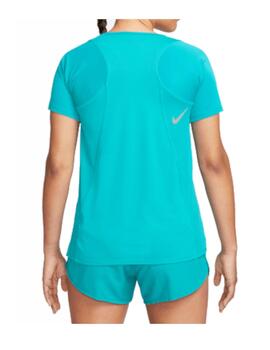 Camiseta Nike W Dri Fit Race Turquesa Reflective
