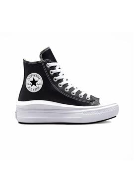 Zapatilla Converse W Move Alta Piel Negro/Blanco