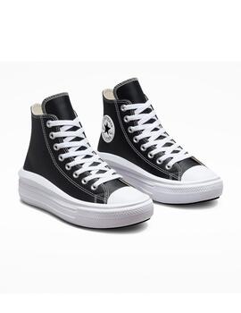 Zapatilla Converse W Move Alta Piel Negro/Blanco